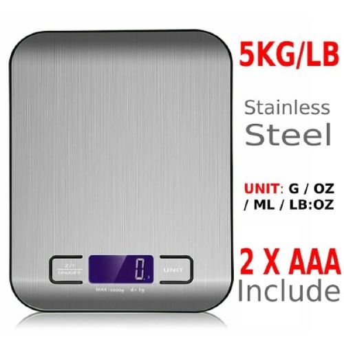 Digital 11Lb.Food Scale or Postage Scale, Stainless Steel