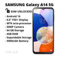 Samsung Galaxy A14 5G SM-A146U - 64GB - Black (Factory Unlocked)